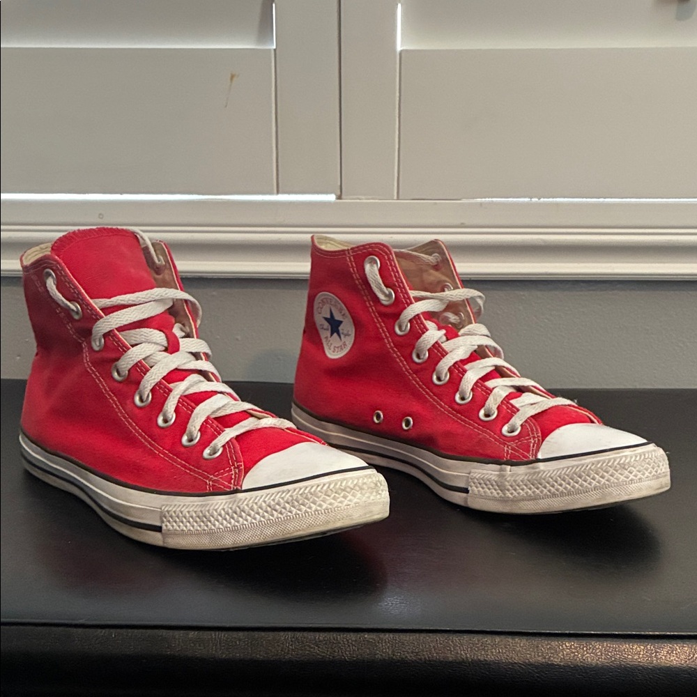 Red High-Top Sneakers Converse